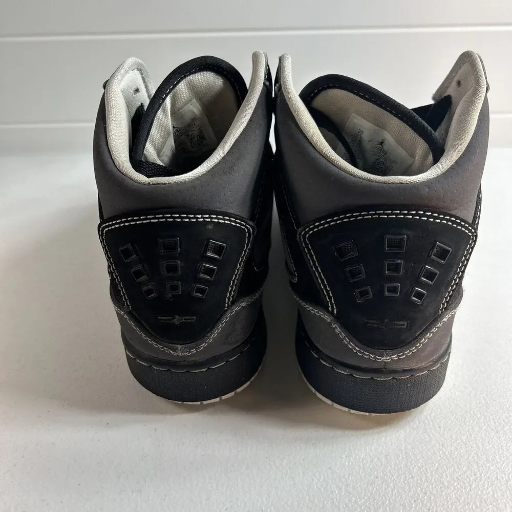 Nike Air Jordan Flight 1 Basketball Shoes Boys 7 Y Gray Leather Sneakers Kids